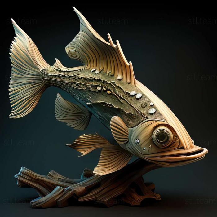 3D model Notobranch furzer fish (STL)